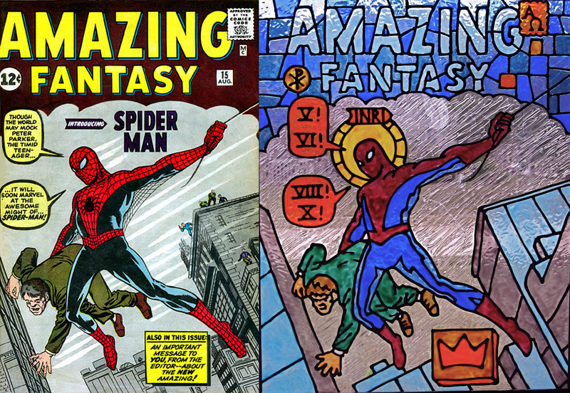 Illustration for article titled Classic comic book covers recreated in stained glass